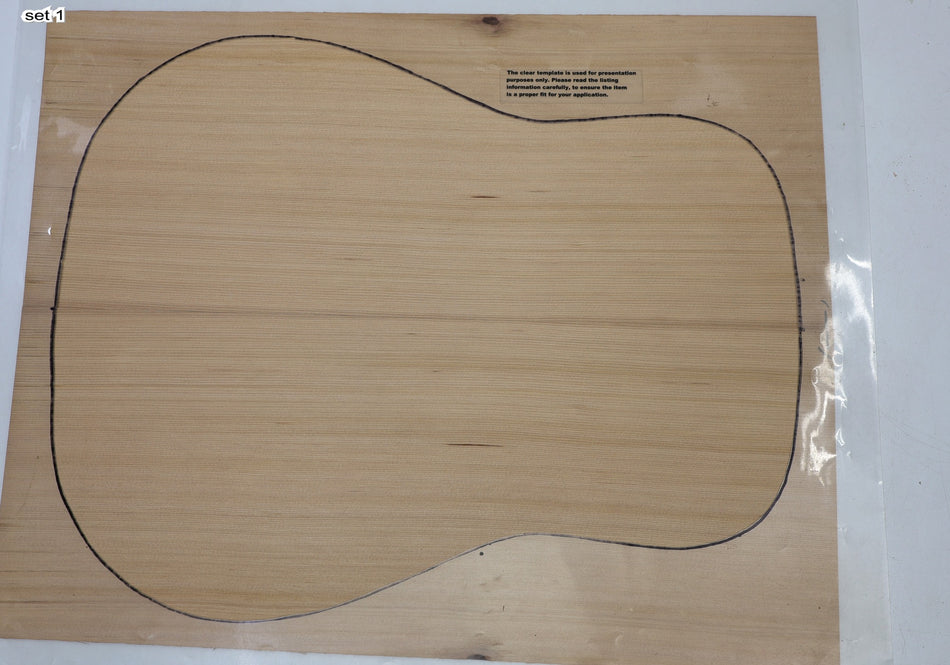 Red Cedar Dreadnought, 2 Guitar Sets 0.16" thick (Factory) - Stock# 6-6994