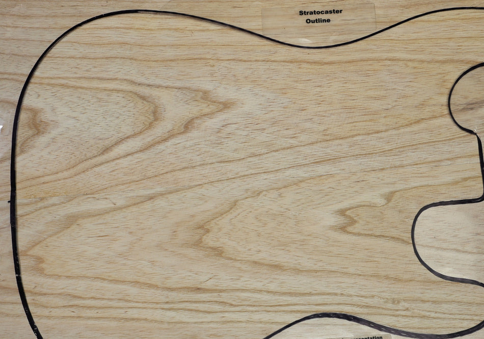 Swamp Ash body blank, unglued 2pc, 1.79" thick (HIGH GRADE) - Stock# 6-6996