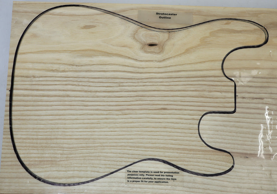 White Ash body blank, One piece 1.86" thick - Stock# 6-6999