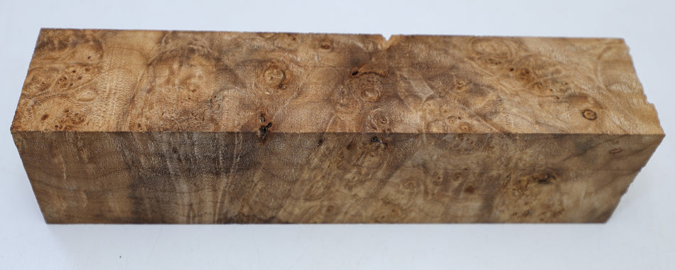 Maple Burl Spindle 2.6" x 11" long (GREAT FIGURE) - Stock# 6-7015