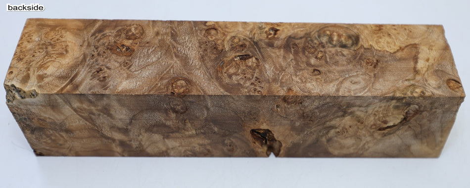 Maple Burl Spindle 2.6" x 11" long (GREAT FIGURE) - Stock# 6-7015