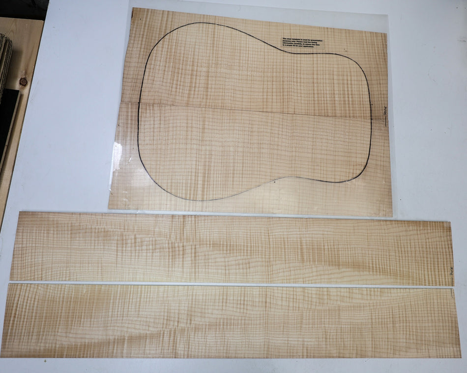 Back & Side set Maple Flame, Dreadnought (+HIGH FIGURE) - Stock# 6-7016