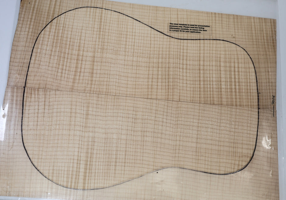 Back & Side set Maple Flame, Dreadnought (+HIGH FIGURE) - Stock# 6-7016