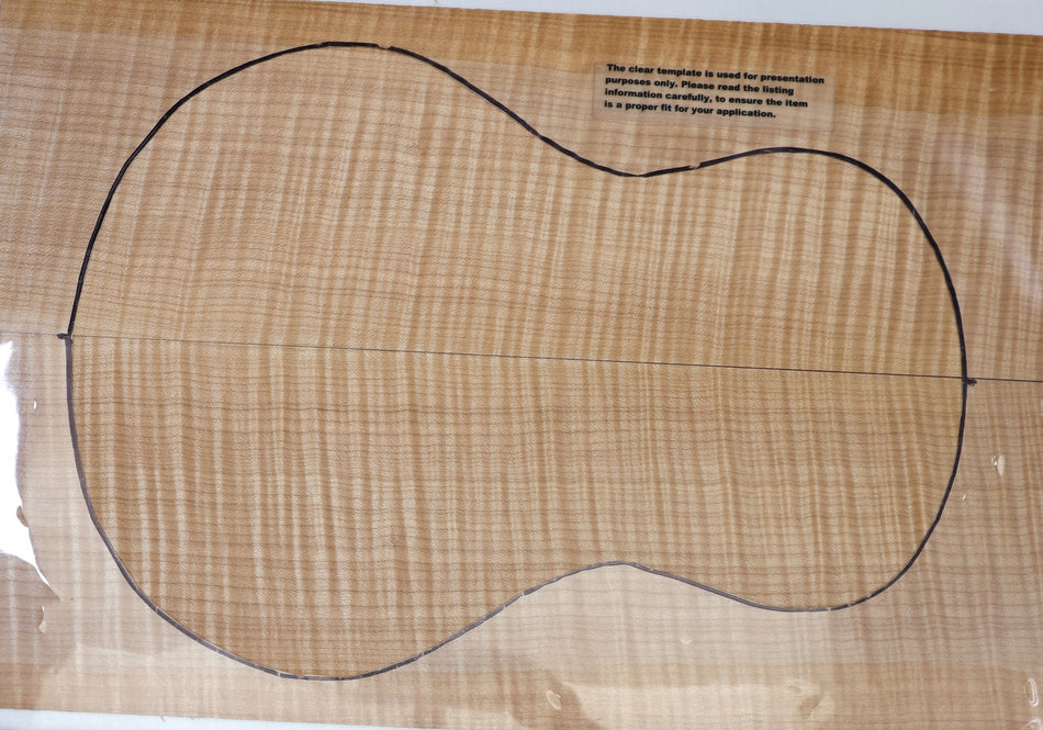 Back & Side set Maple Flame Ukulele / Flat Mandolin (HIGH FIGURE 4★) - Stock# 6-7018