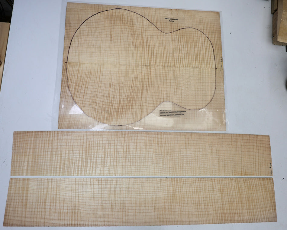 Back & Side set Maple Flame, Jumbo (+HIGH FIGURE) - Stock# 6-7029