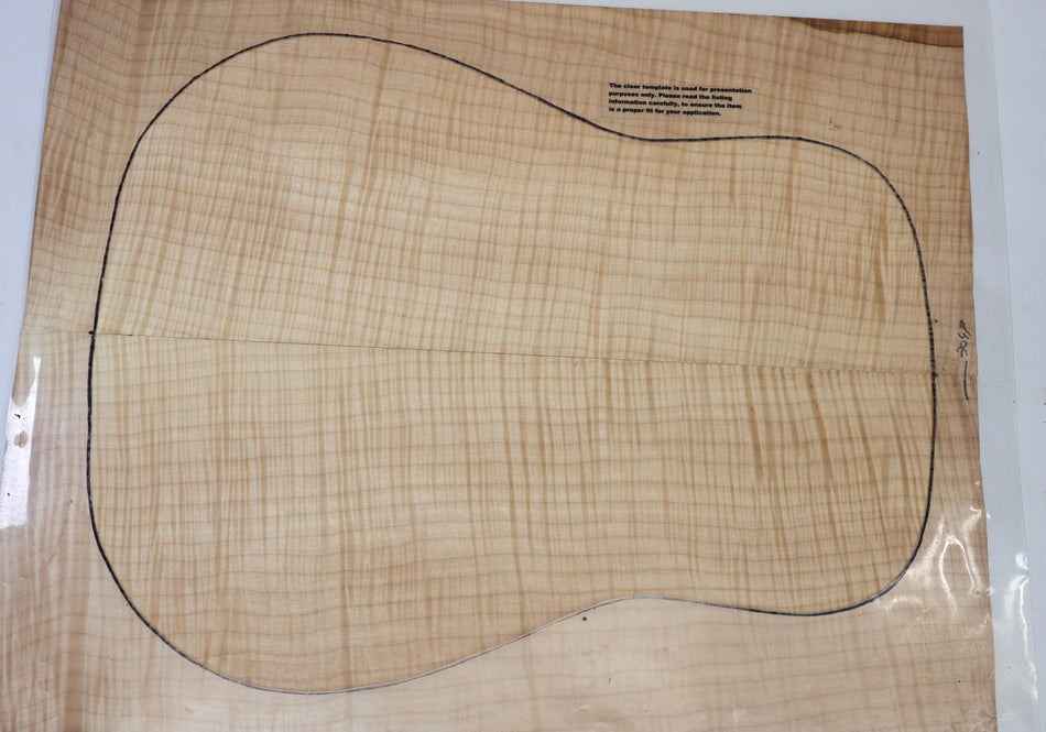 Back & Side set Maple Flame, Dreadnought (+HIGH FIGURE) - Stock# 6-7049