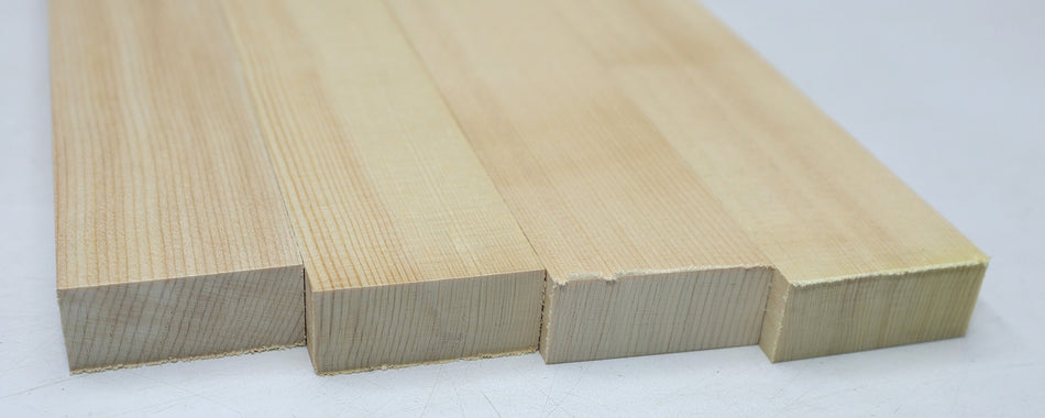 Engelmann Spruce Bracewood, 4 blocks 0.8" x 2" x 20.5" - Stock# 6-7057