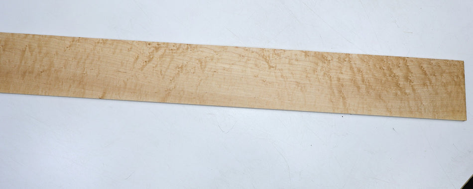 Rock Maple Birdseye Bass Fingerboard, 0.29" x 3.6" x 33.6" unslotted - Stock# 6-7058