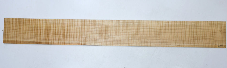 Maple Flame Bass Fingerboard, 35.4" long, unslotted (HIGH FIGURE 4★) - Stock# 6-7059