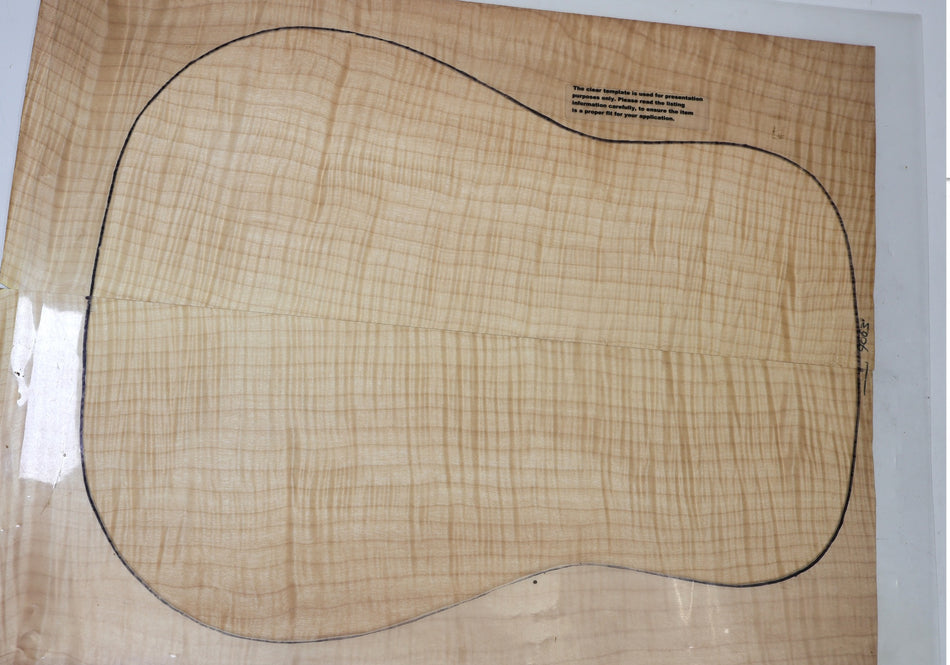 Back & Side set Maple Flame, Dreadnought (HIGH FIGURE) - Stock# 6-7063