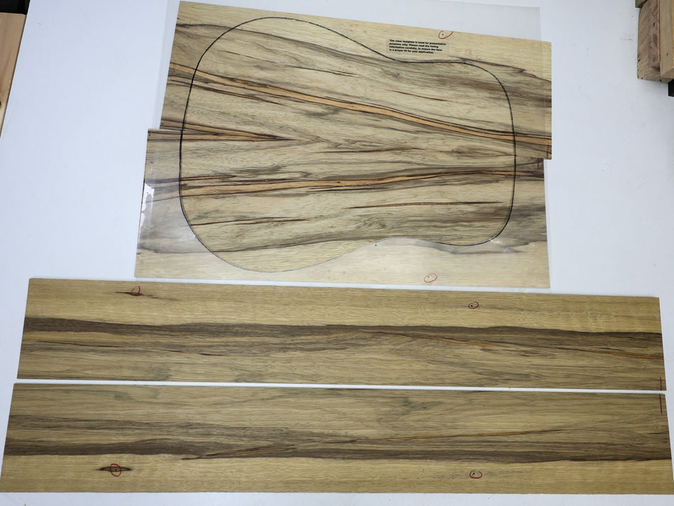 Back & Side set Black Limba, Dreadnought - Stock# 6-7071