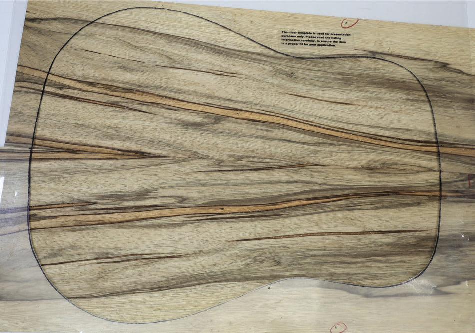 Back & Side set Black Limba, Dreadnought - Stock# 6-7071