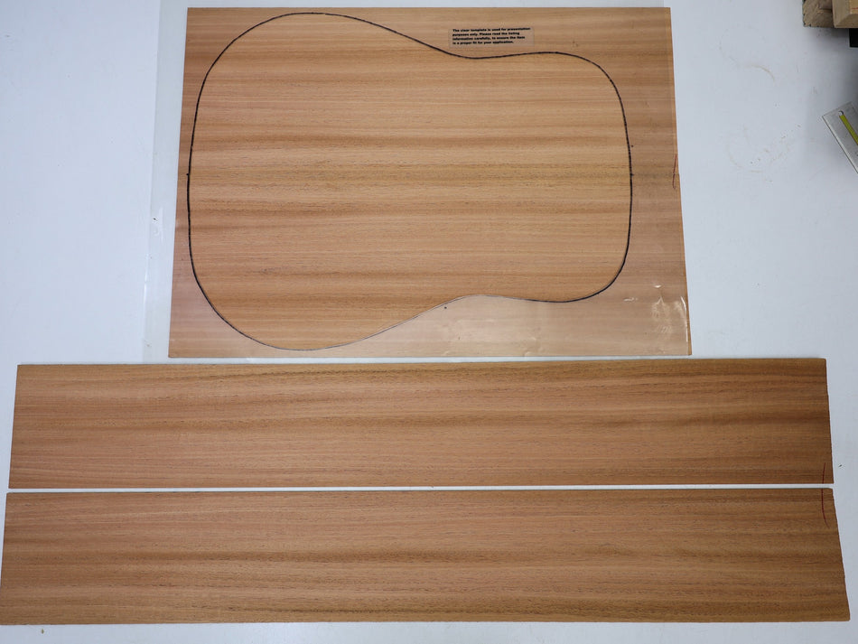 Back & Side set Fijian Mahogany, Dreadnought (HIGH GRADE) - Stock# 6-7086