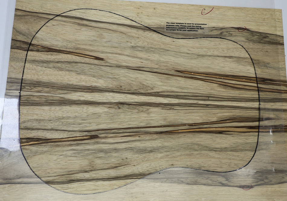 Back & Side set Black Limba, Dreadnought (+STANDARD) - Stock# 6-7087