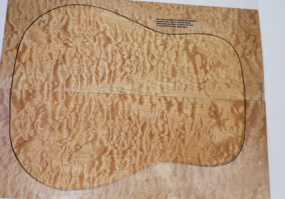 Back & Side set Maple Quilt, Dreadnought (GREAT FIGURE) - Stock# 6-7097