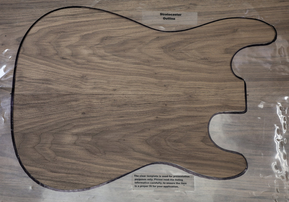 Walnut (Black) Guitar set, 0.125" thick - Stock# 6-7111