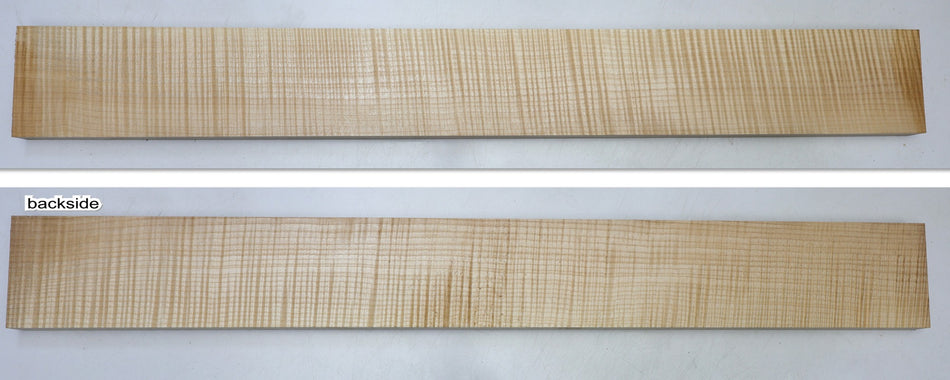 Maple Flame Neck Blank 1" x 4.1" x 34.5" (+HIGH FIGURE +4★) - Stock# 6-7119