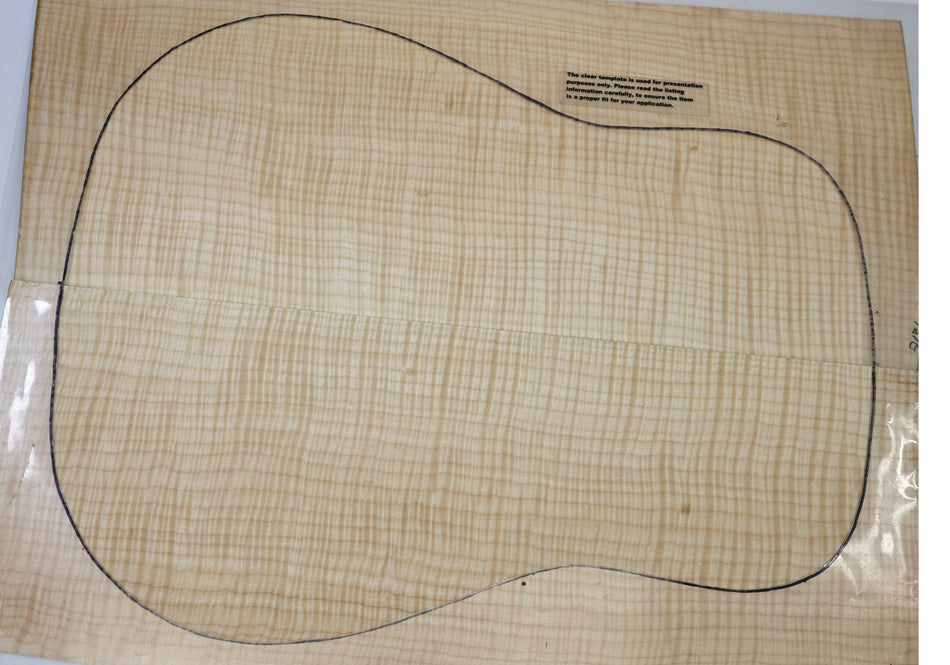 Back & Side set Maple Flame, Dreadnought (HIGH FIGURE) - Stock# 6-7131