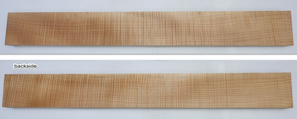 Maple Flame Neck Blank 1.48" x 4.1" x 34.5" (+GREAT FIGURE +3★) - Stock# 6-7133