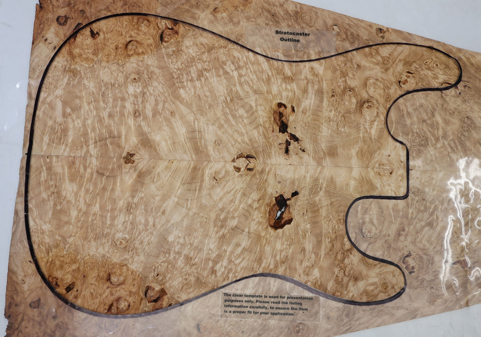 Maple Burl Guitar set, 0.25" thick (GREAT FIGURE, 2nd) - Stock# 6-7135