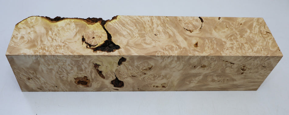 Maple Burl Spindle Square 3.92" x 17.5" long - Stock# 6-7148