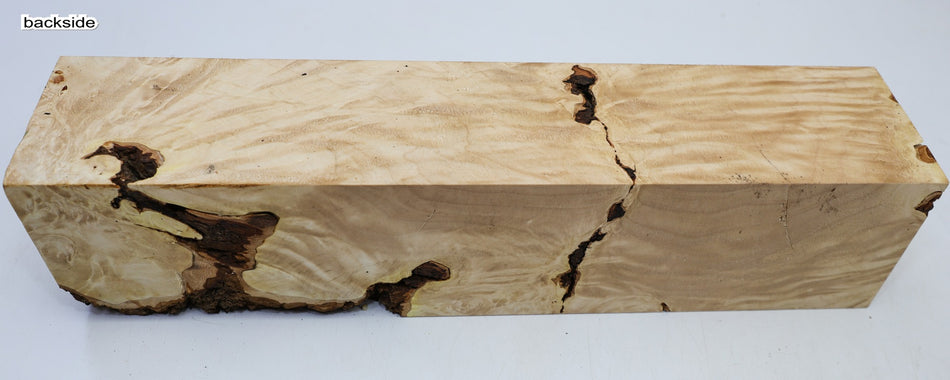 Maple Burl Spindle Square 3.92" x 17.5" long - Stock# 6-7148