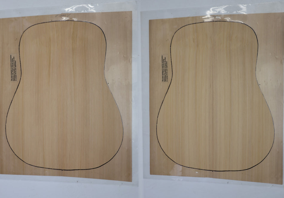 Red Cedar Dreadnought, 2 Guitar Sets 0.16" thick (+Factory) - Stock# 6-7156