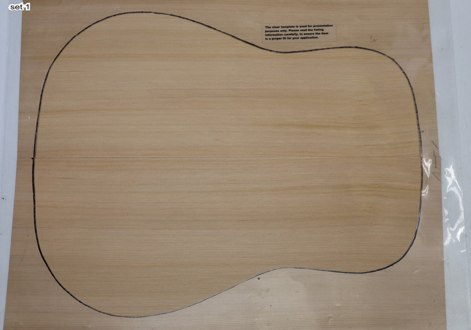 Red Cedar Dreadnought, 2 Guitar Sets 0.16" thick (+Factory) - Stock# 6-7156