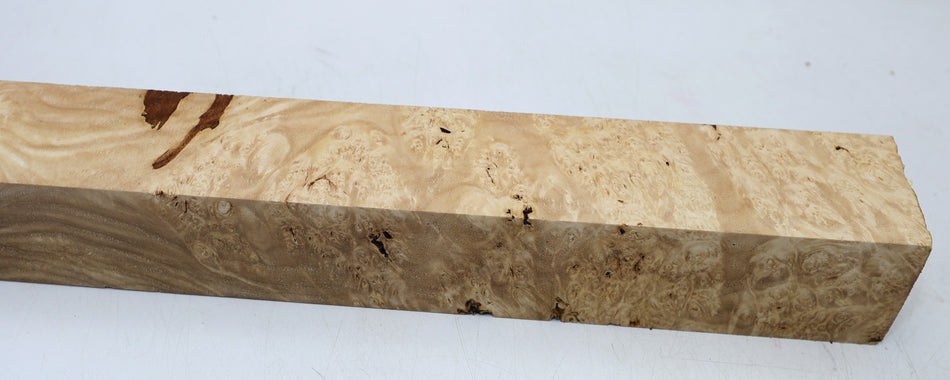 Maple Burl Spindle Square 2.3" x 22" long - Stock# 6-7162