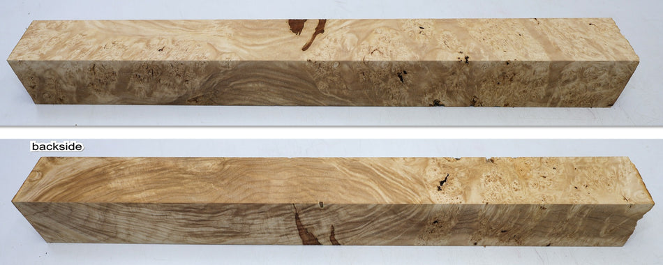 Maple Burl Spindle Square 2.3" x 22" long - Stock# 6-7162
