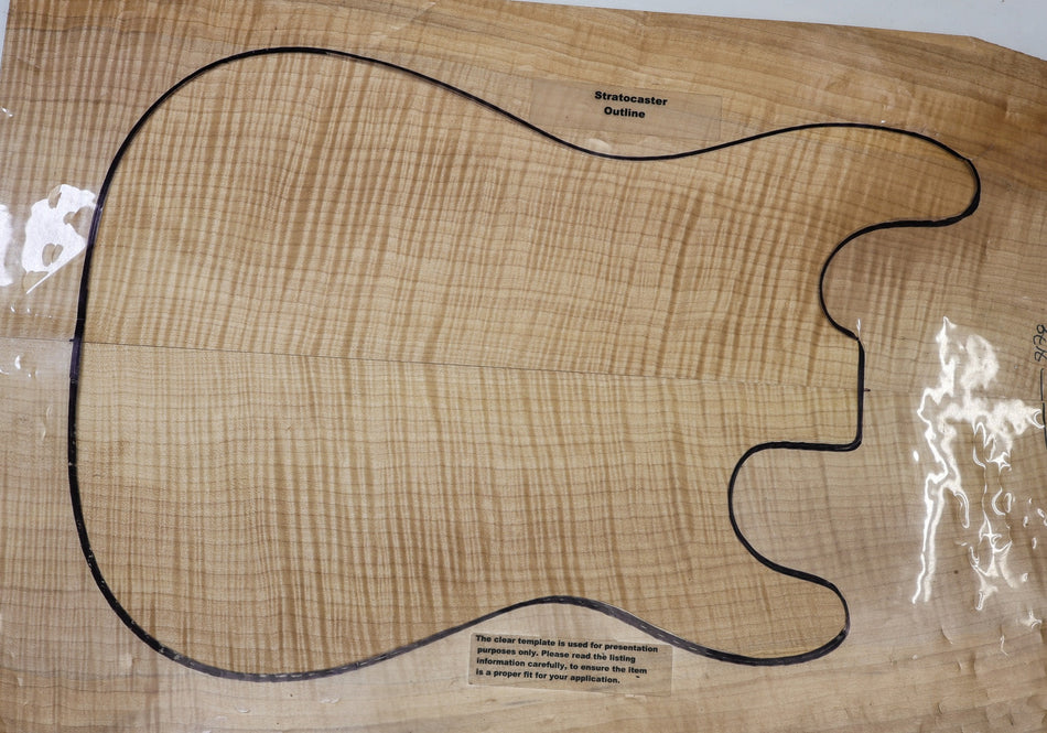 Maple Flame Guitar set, 0.24" thick (HIGH FIGURE) - Stock# 6-7179