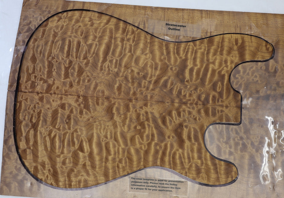 Torrefied Maple Quilt Guitar set, 0.25" thick (+GREAT FIGURE +3★) - Stock# 6-7180