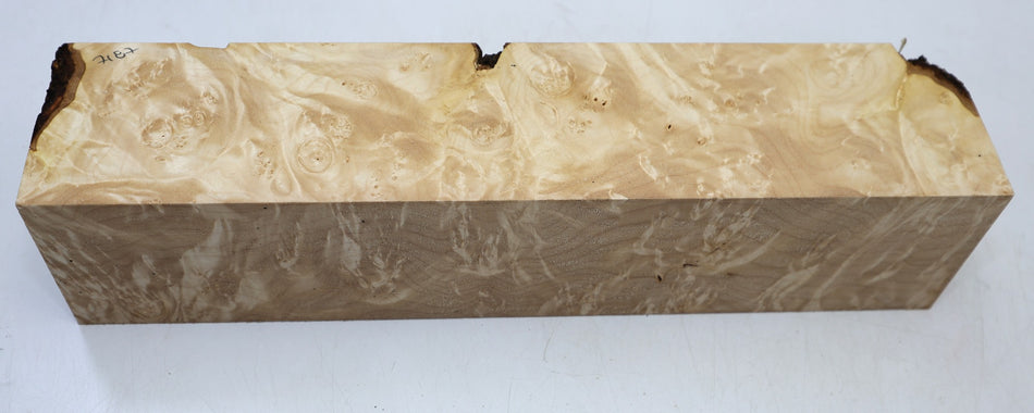 Maple Burl Spindle Square 3.6" x 16.4" long (GREAT FIGURE) - Stock# 6-7188