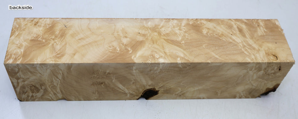 Maple Burl Spindle Square 3.6" x 16.4" long (GREAT FIGURE) - Stock# 6-7188