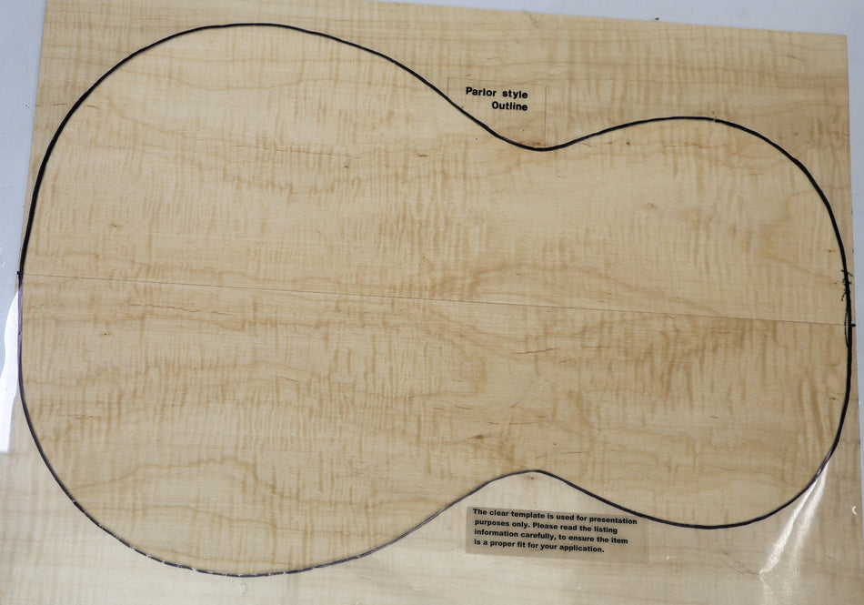 Back & Side set Silver Maple Flame, Parlor - Stock# 6-7191