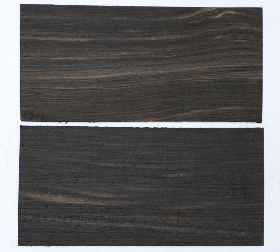 Ebony Headstock, 2 pieces 0.13" x 3.8" x 8" - Stock# 6-7194