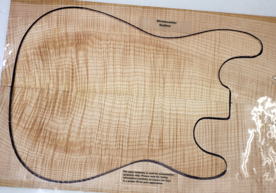 Maple Flame Guitar set, 0.35" thick (HIGH FIGURE) - Stock# 6-7196