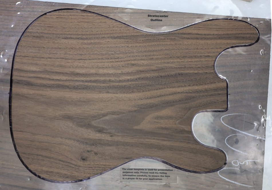 Walnut (Black) body blank, One piece 1.76" thick - Stock# 6-7197