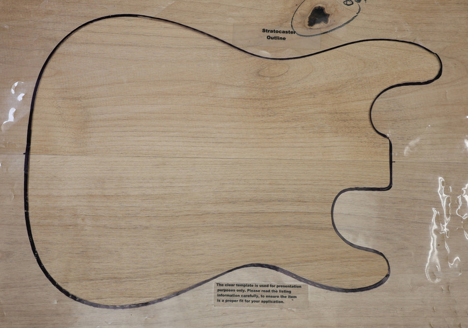 Alder body blank, unglued 2pc, 1.78" thick (+STANDARD, Light) - Stock# 6-7199