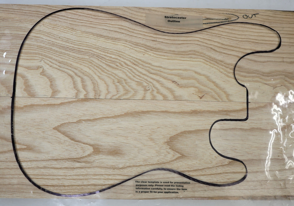 Swamp Ash body blank, unglued 2pc, 1.8" thick - Stock# 6-7200