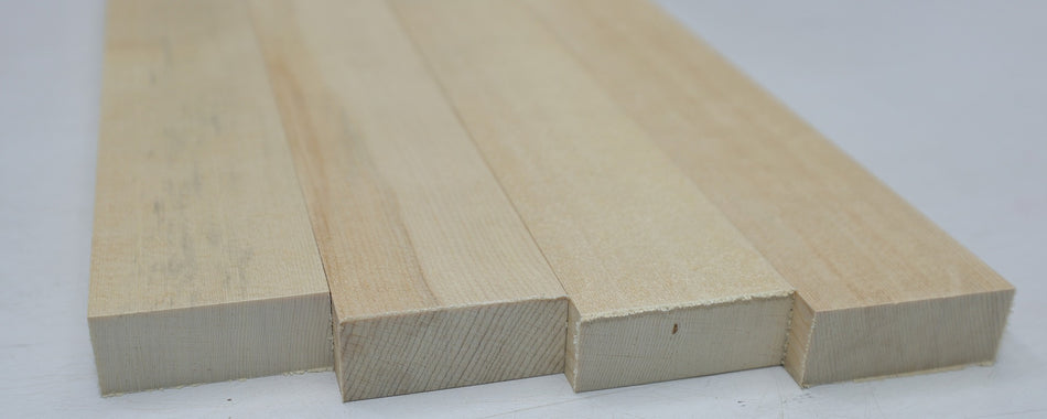 Engelmann Spruce Bracewood, 4 blocks 0.8" x 2" x 20.5" - Stock# 6-7201