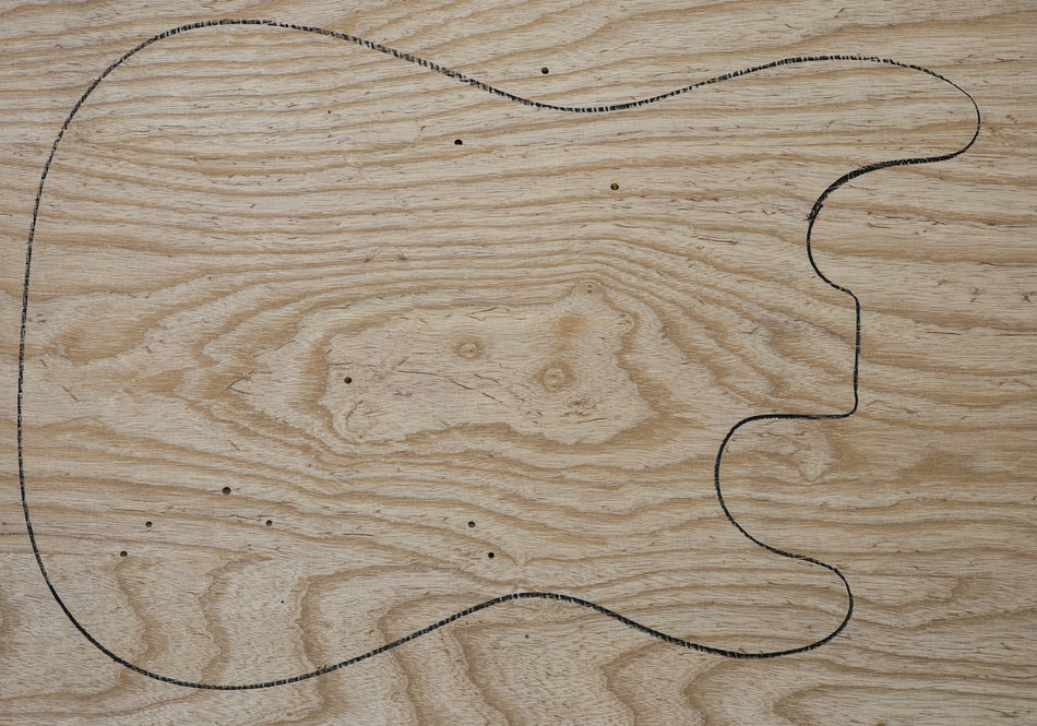 Swamp Ash body blank, Glued 3pc, 1.9" thick (2nd) - Stock# 6-7208