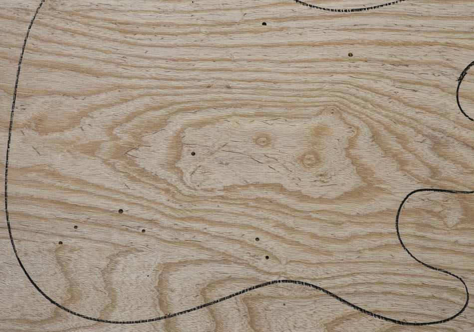 Swamp Ash body blank, Glued 3pc, 1.9" thick (2nd) - Stock# 6-7208
