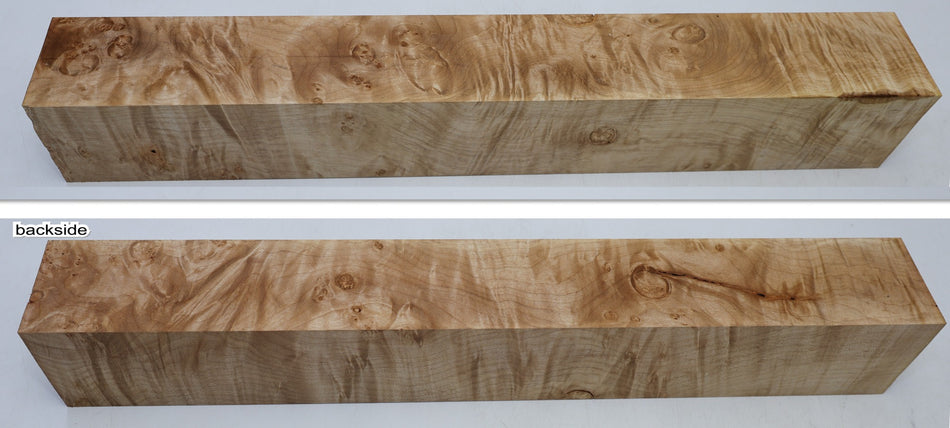 Maple Burl Spindle Square 3.1" x 22.7" long - Stock# 6-7229
