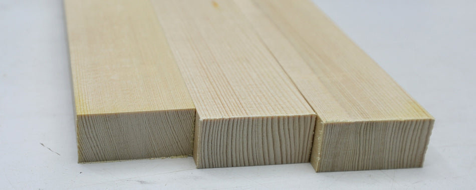 Red Spruce Bracewood, 3 blocks 0.9" x 1.9" x 19.75" - Stock# 6-7231