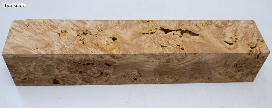 Maple Burl Spindle Square 2.8" x 14.7" long (GREAT FIGURE) - Stock# 6-7252