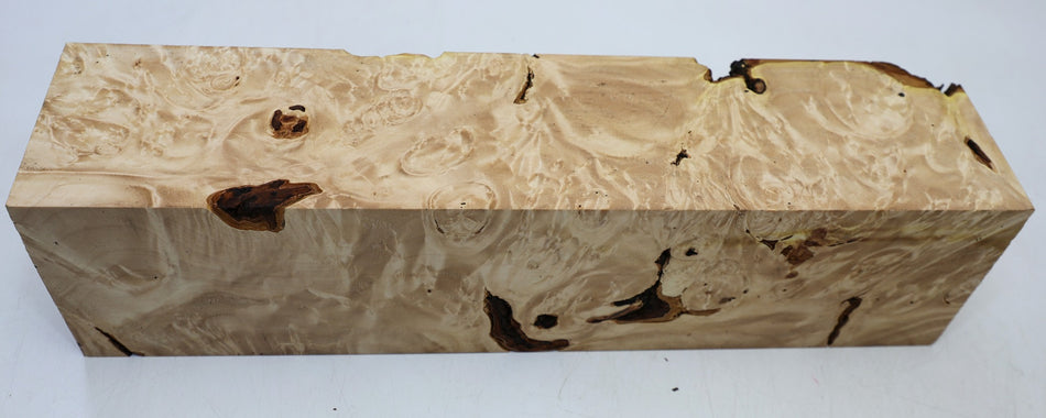 Maple Burl Spindle Square 3.9" x 16" long - Stock# 6-7267