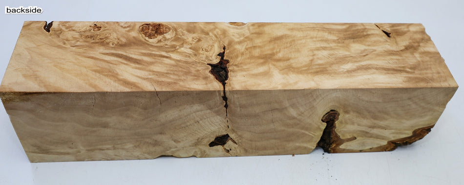 Maple Burl Spindle Square 3.9" x 16" long - Stock# 6-7267