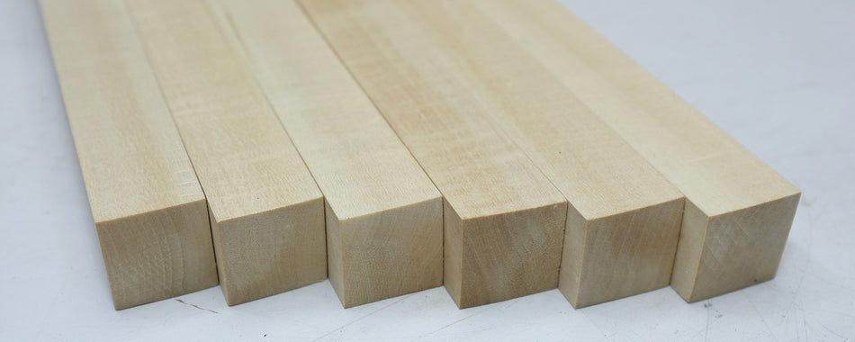 Basswood Bracewood, 6 blocks 1.1" x 1.1" x 20.5" - Stock# 6-7272