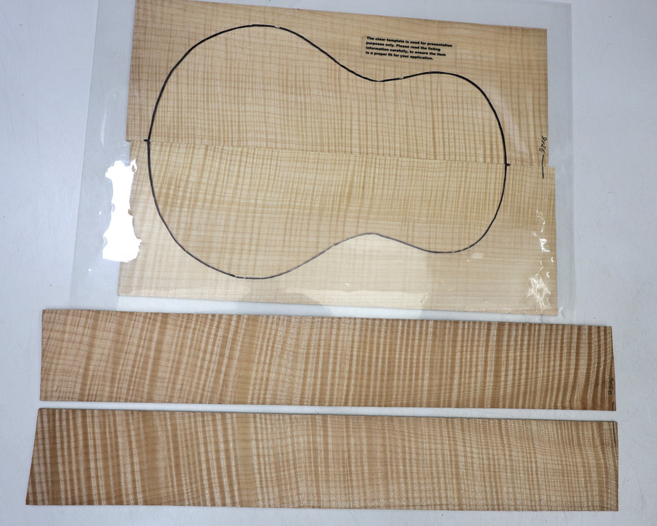 Back & Side set Maple Flame Ukulele / Flat Mandolin (HIGH FIGURE 4★) - Stock# 6-7316